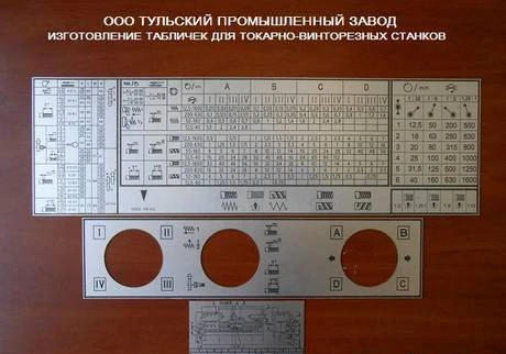 Фото Изготовление металлических шильдиков-табличек для станков.