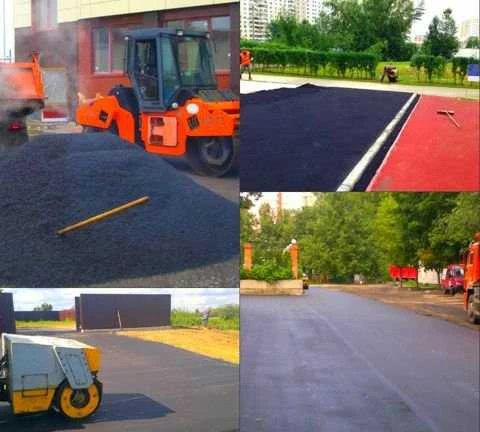 Фото Асфальт,установка бордюров.Асфальтирование