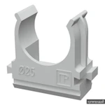 Фото №2 клипса для крепления труб ф25 (серая) - (100 шт.)