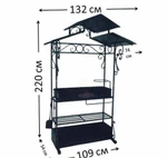 Фото №2 Мангал с крышей с ковкой