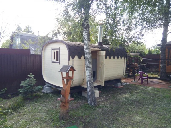 Фото Баня-бочка квадро 4*2 под ключ от производителя