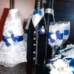 Украшение Шампанского, бокалов на свадьбу