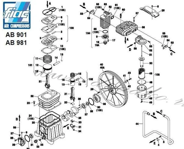 Фото Запчасти к компрессорам fiac