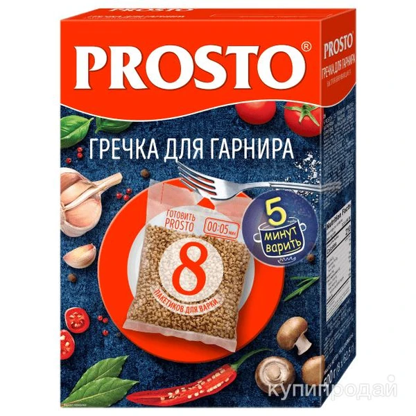 Фото Гречка для гарнира (инд. пак) "PROSTO"