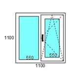 фото Окно пластиковое 1100Х1100