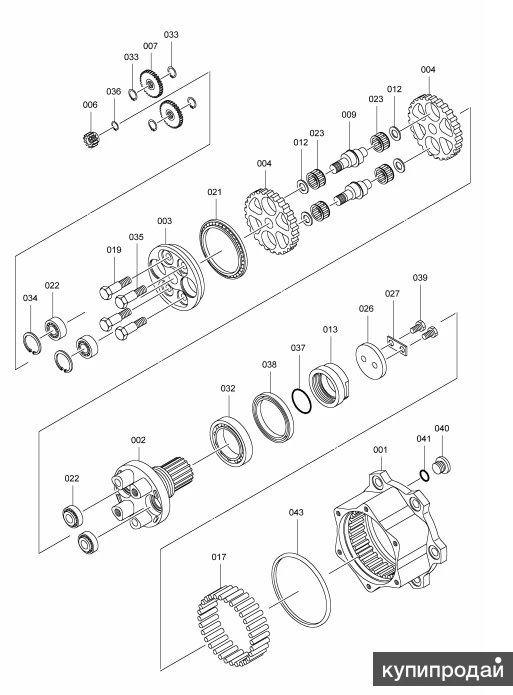 Фото 970404-00001 Двигатель подачи в сборе Furukawa HCR1200