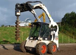 фото Аренда ямобура гидробур на базе мини-погрузчика Bobcat S175