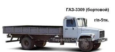 Фото Грузоперевозки ГАЗ-3309 открытый бортовой г/п-5тн. дл-6м.