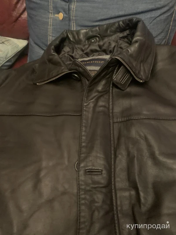 Фото Кожаная мужская куртка Machiavelli
