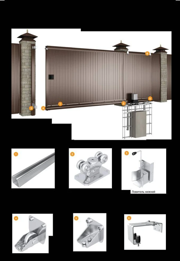 Фото Комплект к откатным воротам до 6 м. Балки