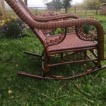 фото Кресло качалка из лозы.