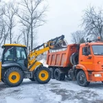 Уборка вывоз снега, услуги экскаватора погрузчика.