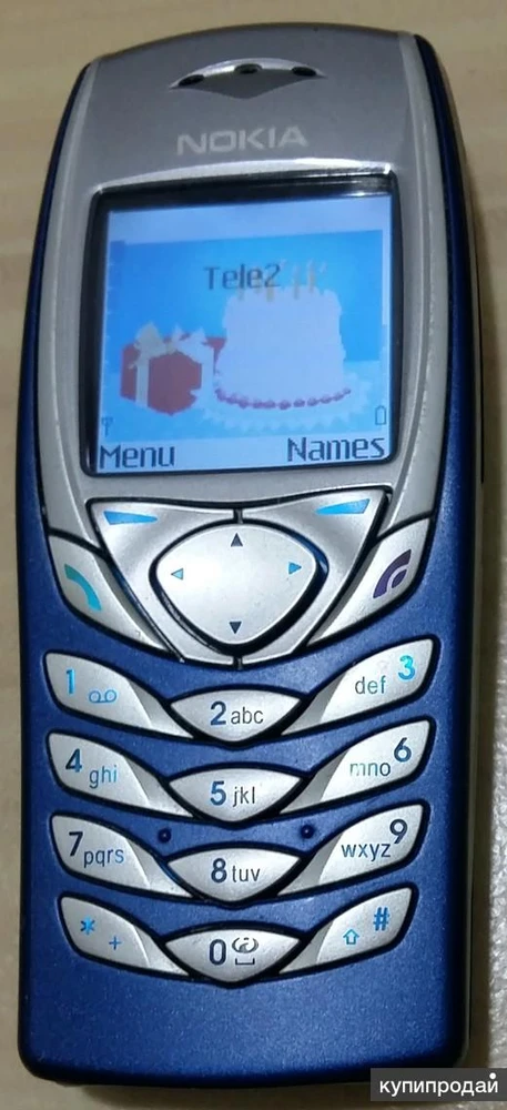 Фото сотовый телефон Nokia 6100 производство Германия не русифицированный