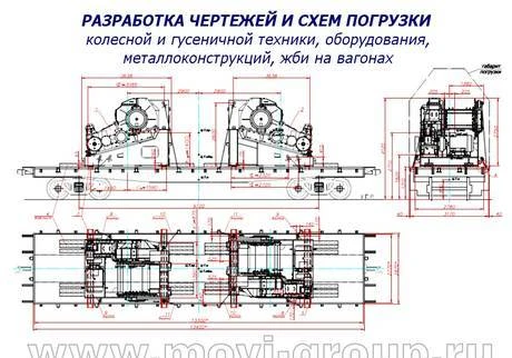 Фото Чертежи и схемы погрузки на платформе в полувагоне и крытом