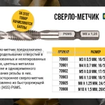 фото Сверло-Метчик комбинированное метрическое Быстрорежущая HSS сталь Р6М5 М6х1.0 мм 18/56 мм FIT 70903