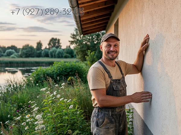 Фото Отделка фасада декоративной штукатуркой &quot;шуба&quot; &quot;короед&quot;