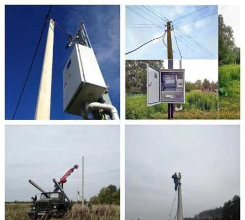 Фото Установка опор лэп