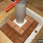 Фото №8 Вермикулит теплоизоляция дымохода, проходного узла (домов, бань), джут шкант