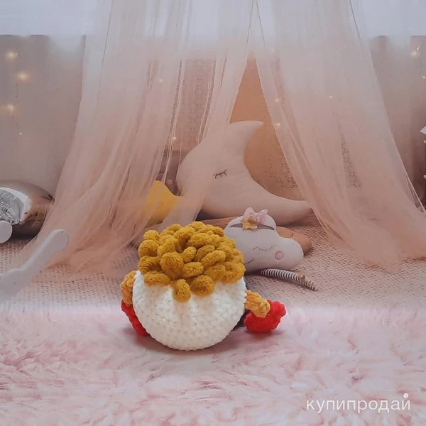 Фото Мягкая игрушка Снежок, ручная работа