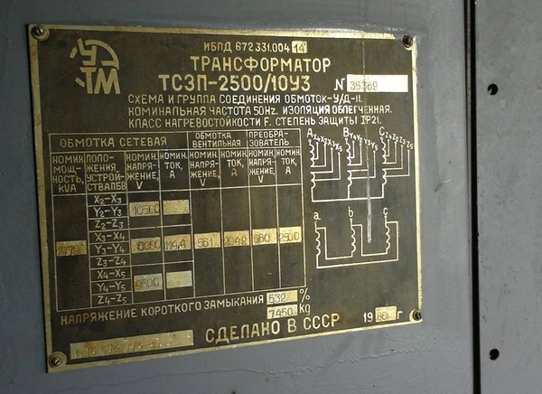 Фото Трансформаторы ТСЗП 2500/10/0,66