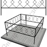 Оградка металлическая на кладбище №21 на заказ