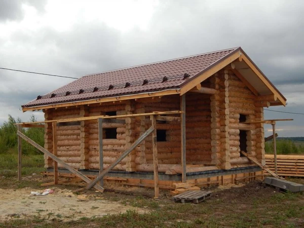 Фото Срубы из зимнего леса
