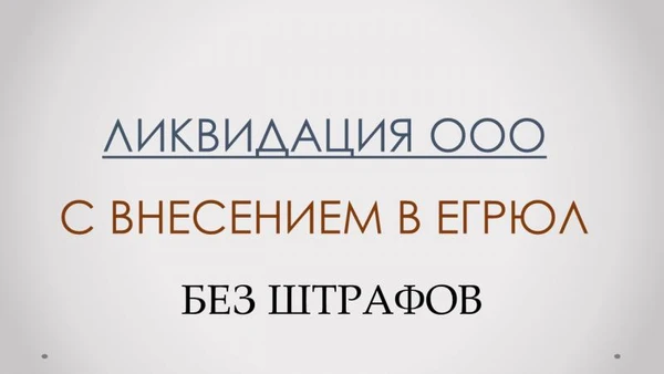 Фото Помощь в ликвидации ООО ИП НКО