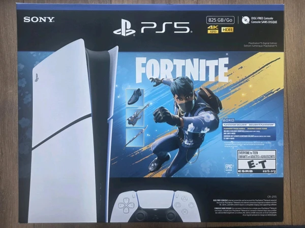 Фото Sony PS5 PlayStation 5 Slim Digital Edition 825 ГБ — комплект Fortnite | Совершенно новый