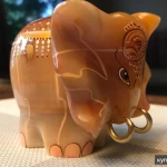 Фото №8 Сувенирное изделие "Слон" из натурального камня Селенит