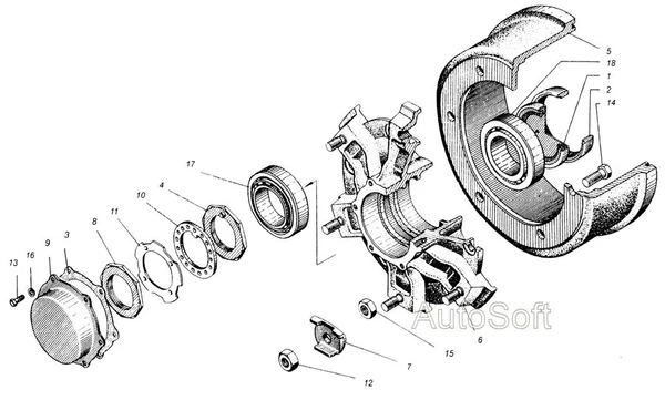 Ремкомплект ступицы колеса ПРТ-10