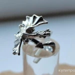 Фото №7 Кольцо серебряное Дракон с крыльями.