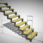 Каркас лестницы из металла с 3D проектом