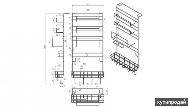 Фото Чудо-органайзер на боковую стенку холодильника