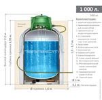 фото Газгольдер на 1000 литр. Автономная газификация дома 100 М2.