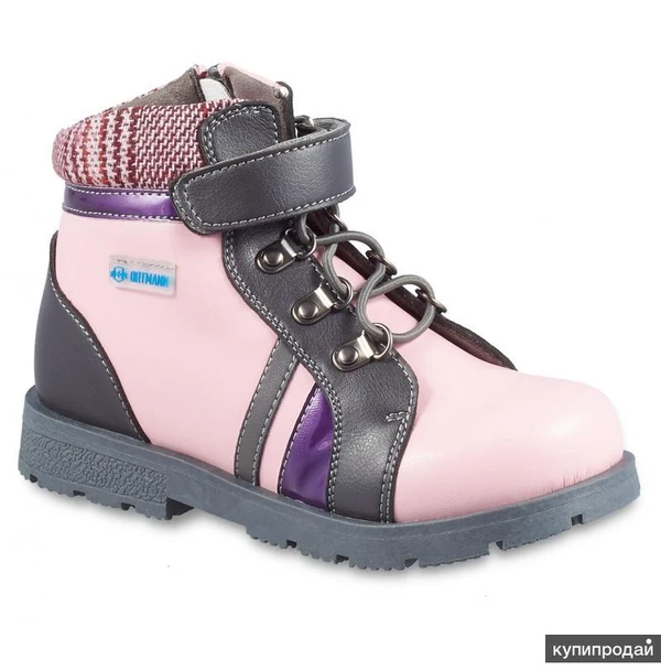 Фото Детские ортопедические ботинки ORTMANN kids Boston,цвет розовый.