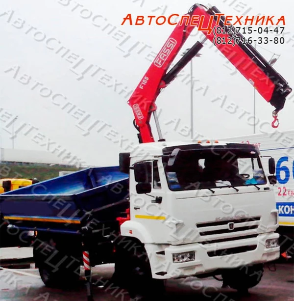 Фото КамАЗ-5356 RF (самосвал) с манипулятором FASSI F155A.023