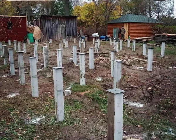 Фото Фундамент на забивных железобетонных сваях