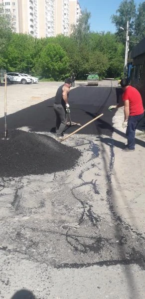 Фото Укладка асфальт ас крошка