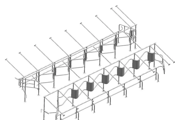 Фото Каркас доильного зала "Ёлочка", "Паралель", "Карусель".