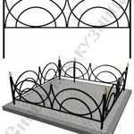Оградка металлическая на кладбище №16 на заказ