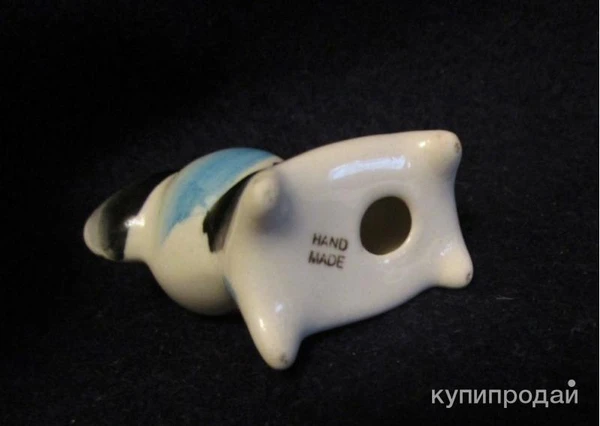 Фото Статуэтка фарфоровая СОБАКА ЩЕНОК hand made 4,5 см