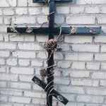 Крест ритуальный кованый