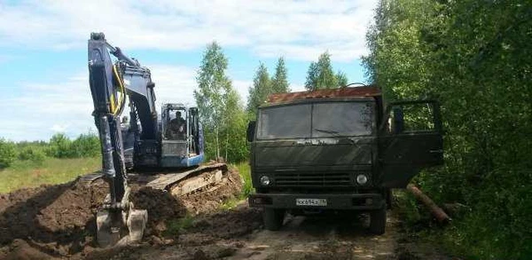 Фото Гусенечный экскаватор.выкорчевка участков.вывоз.от