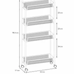 Фото №3 Этажерка “Ладья 14К” на колесах 45 х 18 х 98,5 см