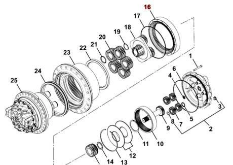 Фото Зубчатое кольцо (ring toothed) 332/H3926 для JCB JS200/JS220