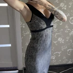 Фото №5 костюм офисный голубой размер 42: платье и кардиган