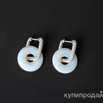 Фото №2 Комплект с лунным камнем и серебряной цепочкой