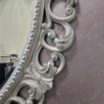 Фото №5 Большое круглое зеркало в раме серебро с патиной Д=140см