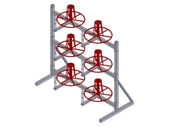 Фото Стеллажи для кабельных бухт (мотков) СБ 6 Рэ (экономичная серия)