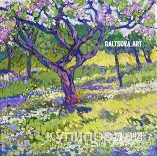 Фото Картина маслом «Земля цветёт»